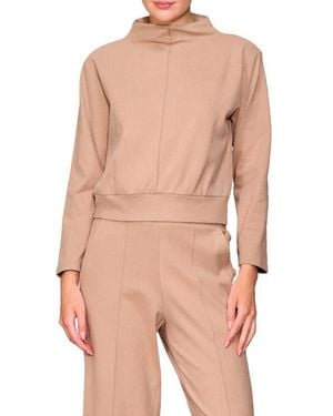 MELLODAY Funnel Neck Pullover - Multicolor