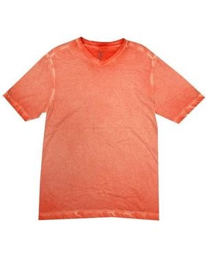 Nicoby Spray V-Neck Pima Cotton T-Shirt - Orange