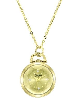 Jessica Simpson Watch Pendant Necklace - Metallic