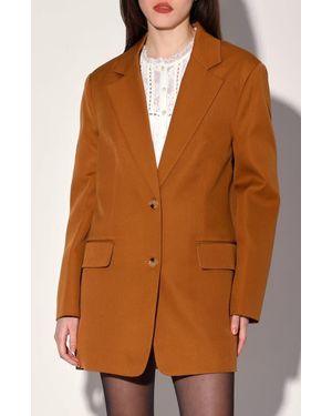 Walter Baker Kira Notch Lapel Oversized Blazer - Brown