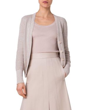 Akris Cashmere Waffle Stitch Cardigan - Multicolor