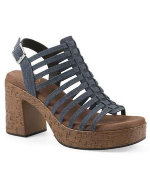 White Mountain Barbea Platform Sandal - White