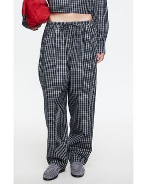 Lioness Aura Plaid Drawstring Pants - Gray