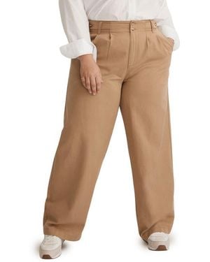 Madewell Harlow Wide Leg Pants - Brown