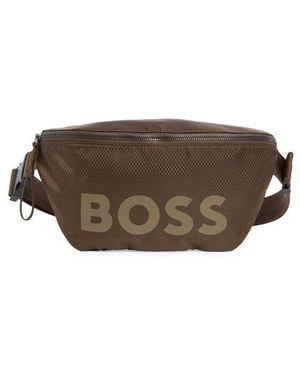 BOSS Pixel Recycled Belt Bag - Brown