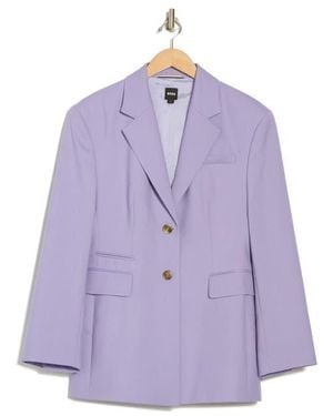 BOSS Two Button Front Blazer - Purple