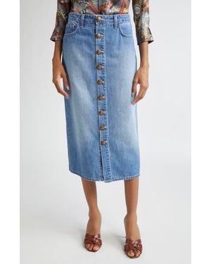 L'Agence Kathleen Denim Skirt - Blue