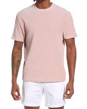 ASOS Rib Velour T-Shirt - Pink
