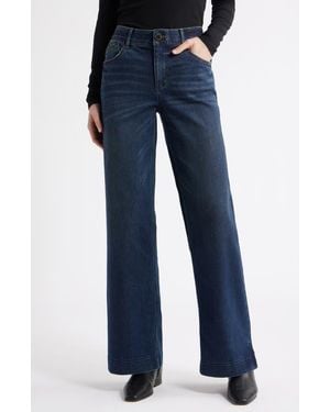 Wit & Wisdom Sam High Waist Wide Leg Jeans - Blue