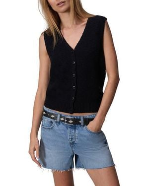 Rag & Bone Jackie Cotton Blend Sweater Vest - Black