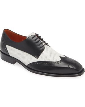 Mezlan Tuxedo Saddle Shoe - Black