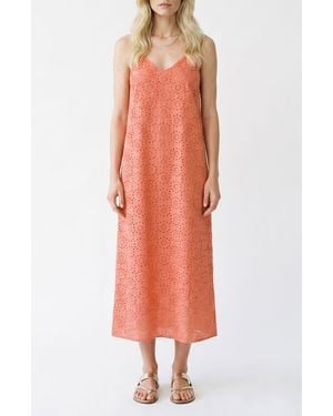 Vero Moda Tassa Liv Midi Dress - Orange
