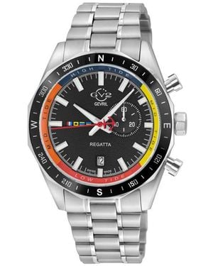 Gv2 Regatta Stainless Steel Swiss Quartz Bracelet Watch, 42Mm - Gray
