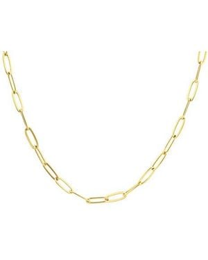 Rebel Paper Clip Chain Necklace - Metallic