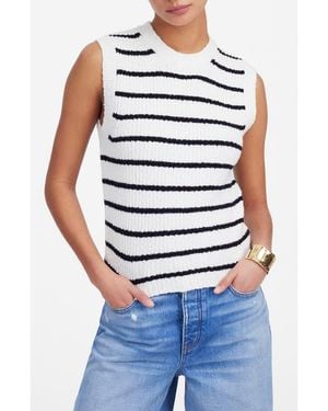 Madewell Bouclé Knit Sweater Tank - Blue