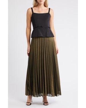 Julia Jordan Mixed Media Dress - Green