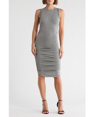 Go Couture Scrunch Jersey Minidress - Gray
