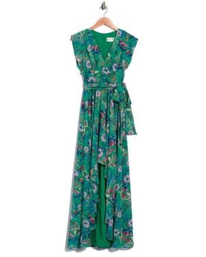 Eliza J Obi High-Low Maxi Dress - Green