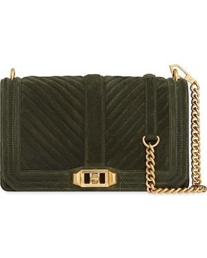 Rebecca Minkoff Love Chevron Quilted Leather Crossbody Bag - Green