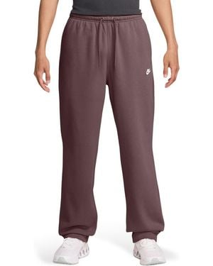 Nike Club Open Hem Fleece Pants - Purple