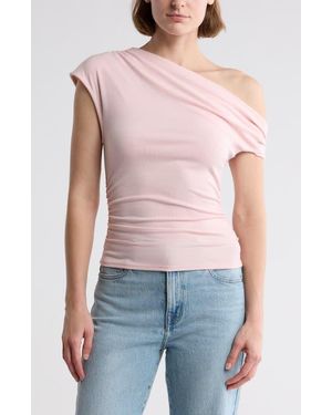 Lush One Shoulder Twist Top - Blue