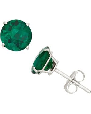 FZN Amethyst Stud Earrings - Green