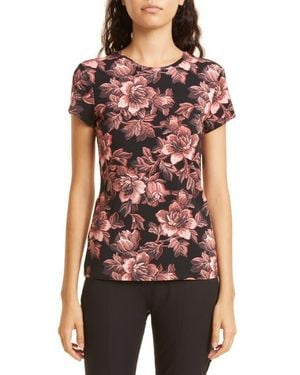 Ted Baker Clari Floral Stretch Cotton T-Shirt - Red