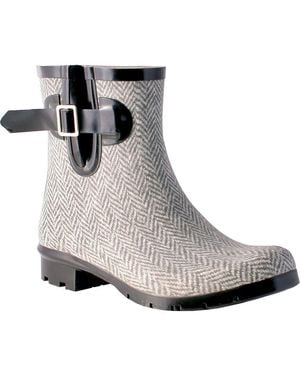 Nomad Droplet Patterned Waterproof Rain Boot - Gray