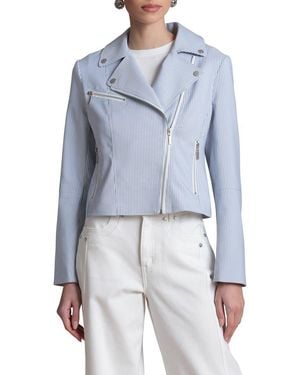 Bagatelle Stripe Moto Jacket - Blue