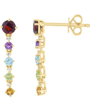 Effy Plated Sterling Gemstone Drop Earrings - Metallic