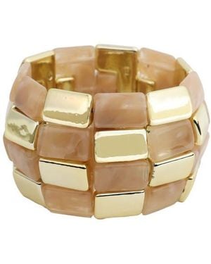 Panacea Beaded Stretch Bracelet - Metallic
