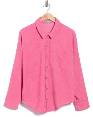 Wishlist Oversize Corduroy Shacket - Pink