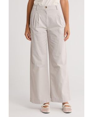 Reiss Astrid Pleated Wide Leg Pants - White