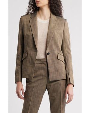 BOSS Jia One-Button Blazer - Brown