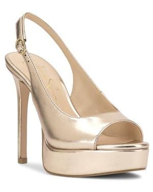 Jessica Simpson Sibilla Slingback Platform Stiletto Pumps - Natural