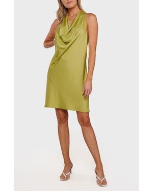 Matty M Cowl Neck Minidress - Yellow