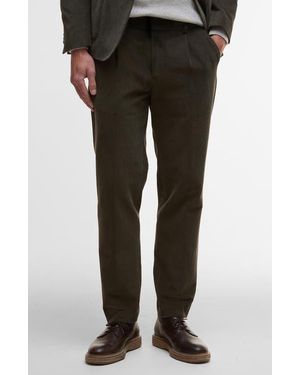 Barbour Wallington Pleated Stretch Corduroy Suit Pants - Black