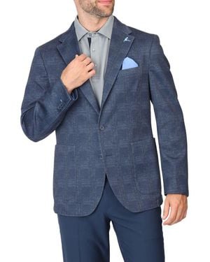Tailorbyrd Unconstructed Shadowplaid Sport Coat - Blue