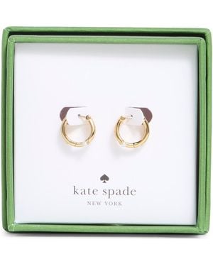 Kate Spade Faux Pearl Huggie Hoop Earrings - Green