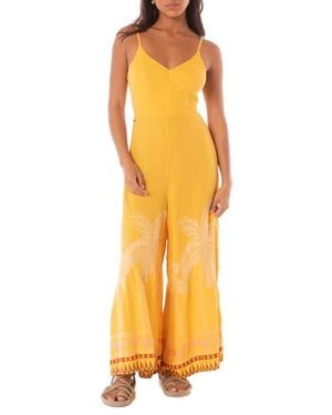 Maaji Stitchy Palom Azura Cover-Up Jumpsuit - Yellow