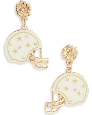 Leith Game Day Helmet Drop Earrings - Metallic