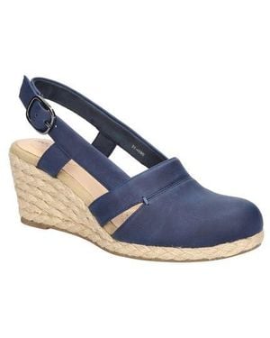 Easy Street Stargaze Espadrille Wedge Pump - Blue
