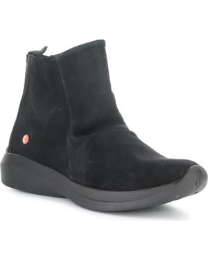 Softinos Gujy Platform Wedge Bootie - Black