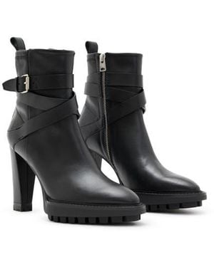 AllSaints Havana Platform Bootie - Black