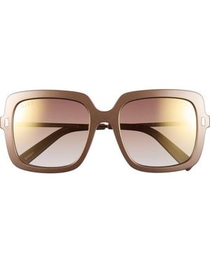 DIFF 54Mm Square Sunglasses - Brown