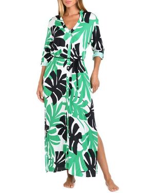 Sunshine 79 Monstera Cover-Up Maxi Dress - Green