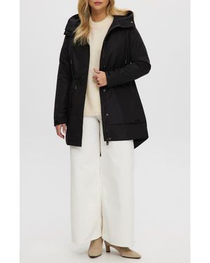 Noize Mid Length Rain Coat - Black