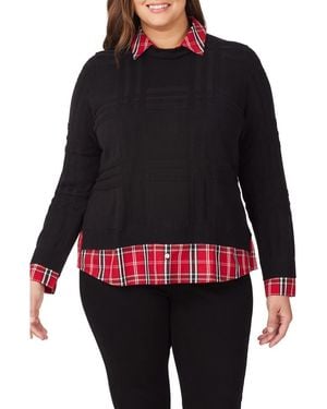 Foxcroft Layered Sweater - Black