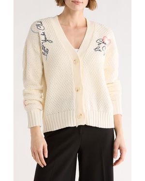 DR2 by Daniel Rainn Sea La Vie Cardigan Sweater - Natural