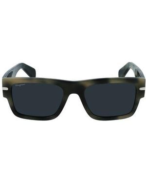 Ferragamo Classic Logo 54Mm Rectangular Sunglasses - Black